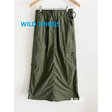 WILD THINGS 파라슈트 스커트 F 카키 57703