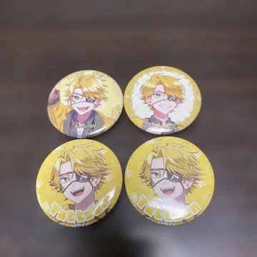 컬러풀 피치 카라피치 타츠운 캔뱃지 푸피파 4개 세트