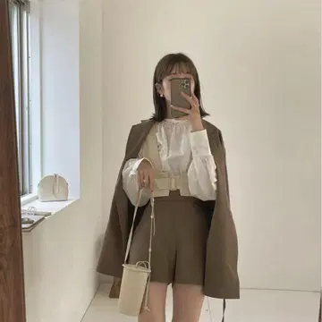 Eaphi 웨이스트 로프 슬릿 재킷