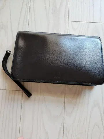 dunhill 브라운 가죽 클러치백