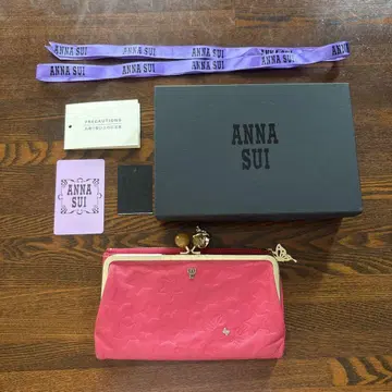 ANNA SUI 핑크 별 모양 엠보싱 장지갑