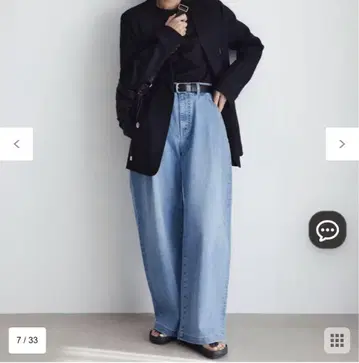 23구 denim 썸머 턱 와이드 팬츠