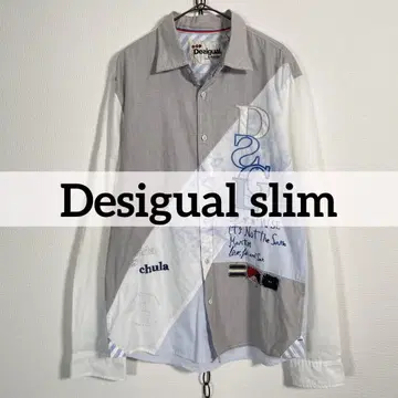 00s Desigual slim 셔츠 그런지 패턴 Y2K