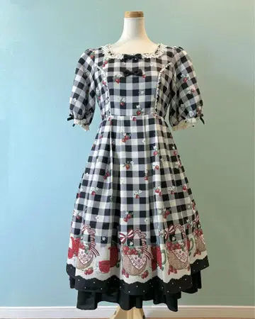 [ axes femme Kawaii ] 베리즈 피크닉 원피스