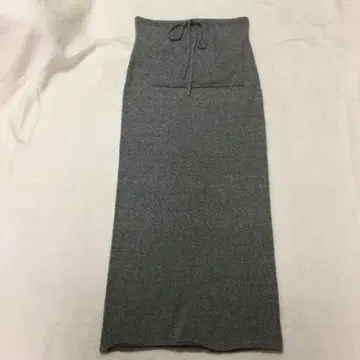 Ray 빔즈 캐시미어 100% 그레이 니트 롱 스커트