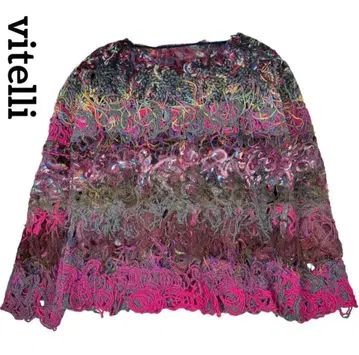 vitelli 비텔리 니트 모헤어 알파카 혼방 멀티 컬러 이탈리아제