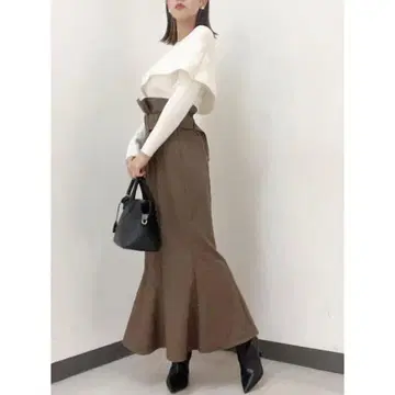 스나이델 스나이델 벨티드 머메이드 스커트 0 브라운