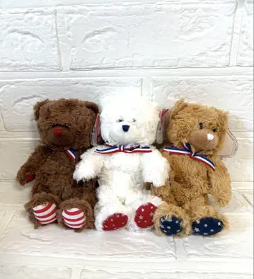 ty 곰 봉제 인형 Uncle sam 비니 베이비즈 3종 세트