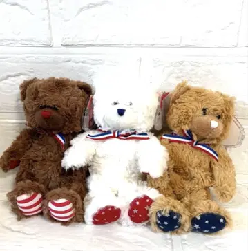 ty 곰 봉제 인형 Uncle sam 비니 베이비즈 3종 세트