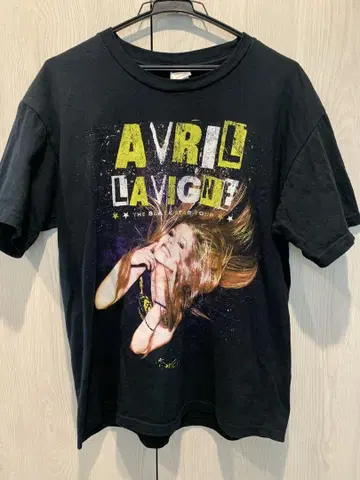 에이브릴 라빈 밴딩 T 블랙 M