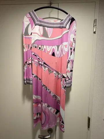 PUCCI 기하학 패턴 핑크 원피스 36