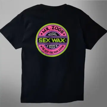 SEX WAX 로고 프린트 T셔츠 기업T 서핑 반팔 블랙 M