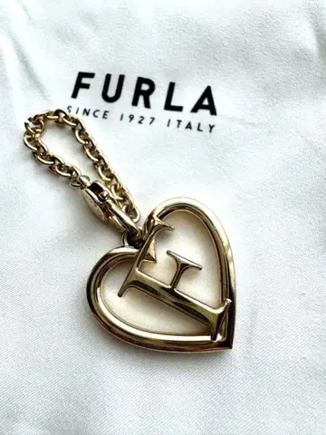 FURLA 훌라 하트 키링 백참 골드