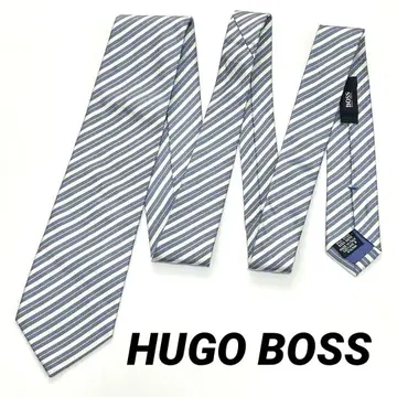 HUGO BOSS 휴고보스 넥타이 스트라이프 블루 화이트