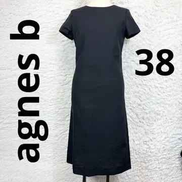 [ 새상품급 ] agnes b 아그네스 베 린넨 원피스 블랙 심플 38