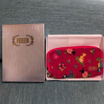 FEILER 인기! 하이 지갑 파우치 빨간색