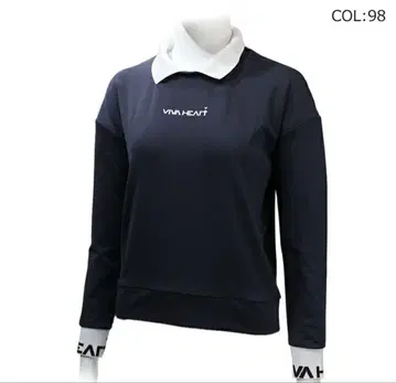 VIVA HEART 카라 부착 폴로 칼라 맨투맨 트레이닝복 골프웨어