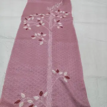 순수 실크 쥐어짠 가지 꽃 그림 깃털 옷감 (572)