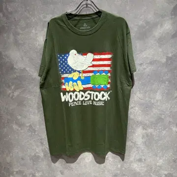 무료배송 미사용 새상품 WOODSTOCK 밴딩 프린트 T셔츠