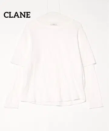 새상품급 최근 모델 CLANE 티셔츠 상의 도킹 긴팔 반팔 화이트