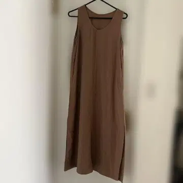 반롬사이 린넨 원피스 브라운