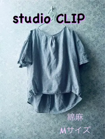 studio CLIP 스튜디오 클립 면 린넨 상의 블라우스 M 사이즈