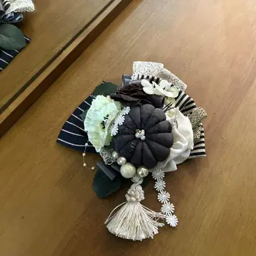 후리후 일본 정통의상 소품 꽃 장식 헤어콤
