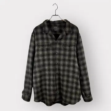 Jachs NY XXL 블랙 계열 체크 플란넬 셔츠