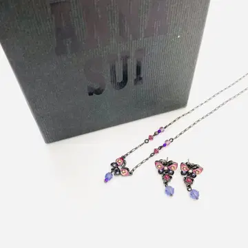 Y508-467 ANNA SUI 안나수이 목걸이 귀걸이 나비 모티브