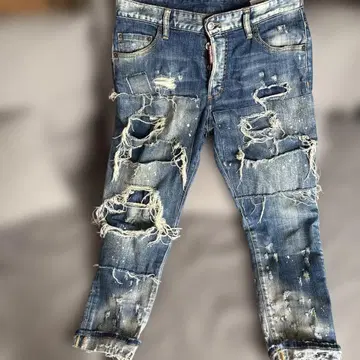 DSQUARED2 디스트로이 가공 블루 데님