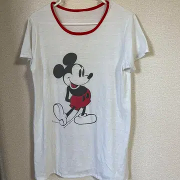 70s 화이트 발 미키 티셔츠