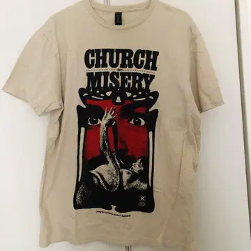 CHURCH OF MISERY 티셔츠 베이지 GILDAN