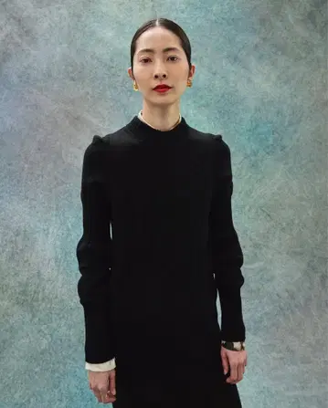 AKANE UTSUNOMIYA PUFF SLEEVE KNIT DRESS
