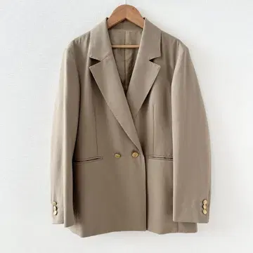 MACPHEE 울 개버딘 더블 브레스트 자켓 베이지 36