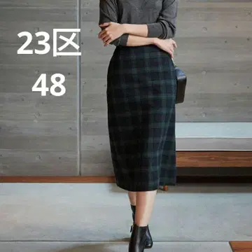 새상품급 23구 48 타탄 체크 스커트 정가 2만 5천엔 2021AW