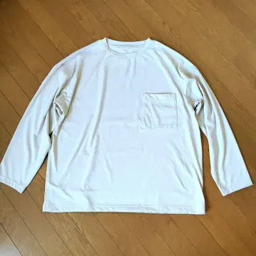 무인양품 MUJI Labo 크루넥 긴팔 T셔츠 남녀 공용 XL 그레이