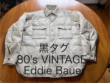 Eddie Bauer 80's 블랙 택 VINTAGE 다운 셔츠