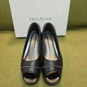 HILLS AVENUE 블랙 오픈토 플랫슈즈