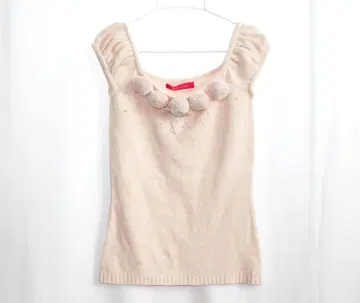 Pinky Girls 슬리브리스 니트탑