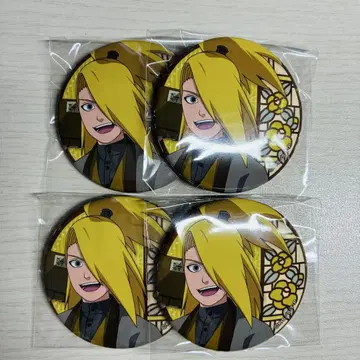 NARUTO 데이다라 서생풍 TSUTAYA 캔뱃지 4개 세트