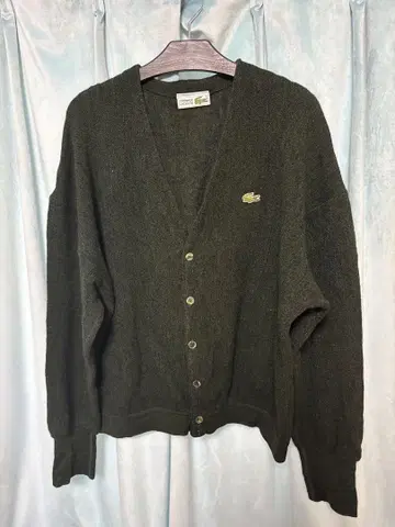 [새상품급] Lacoste 7사이즈 차콜 그레이 가디건