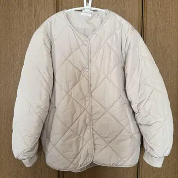 ITEMS 충전솜 퀼팅 노카라 자켓