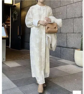 자수 롱 원피스