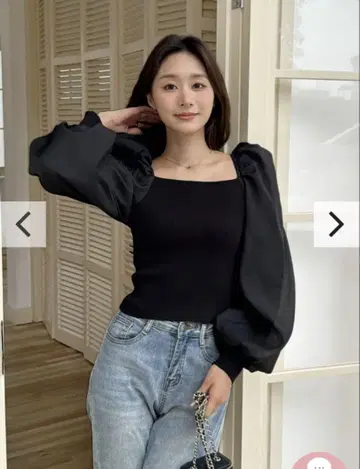 벌스데이 바쉬 2WAY SHEER VOLUME SLEEVE TOPS