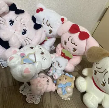 mikko 봉제 인형 마스코트 천사 껴안는 리본 블랙 딸기