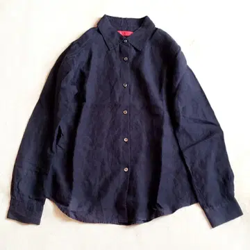 LINGE DE MAISON 린넨 긴팔 셔츠 네이비 리제타