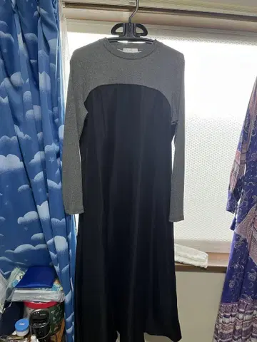 DRESS UP 그레이 블랙 롱 원피스
