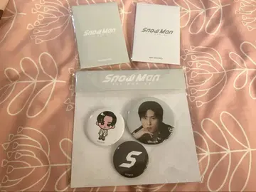 Snow Man 메구로 렌 포토 카드 A, B 캔뱃지 세트