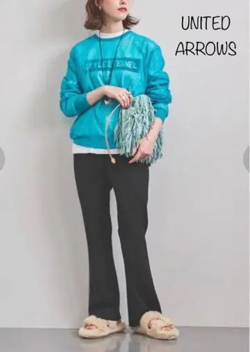UNITED ARROWS PONTE 플레어 팬츠 W 38 블랙