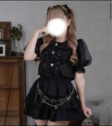 Pal elfy 펄 오간자 블라우스 블랙